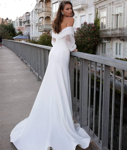 Charming Custom Sweetheart White Wedding Gown From Lomwn fashion