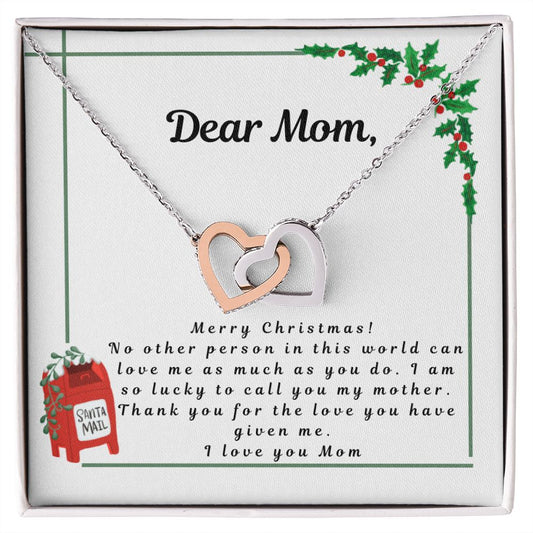 to My Mom Necklace, Mom Gift, Mom Necklace, Mom Birthday Gift from Daughter, Mom Gift from Son, Mother's Day Gifts Polished Stainless Steel & Rose