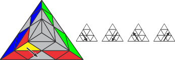 How to solve Pyraminx step2 A