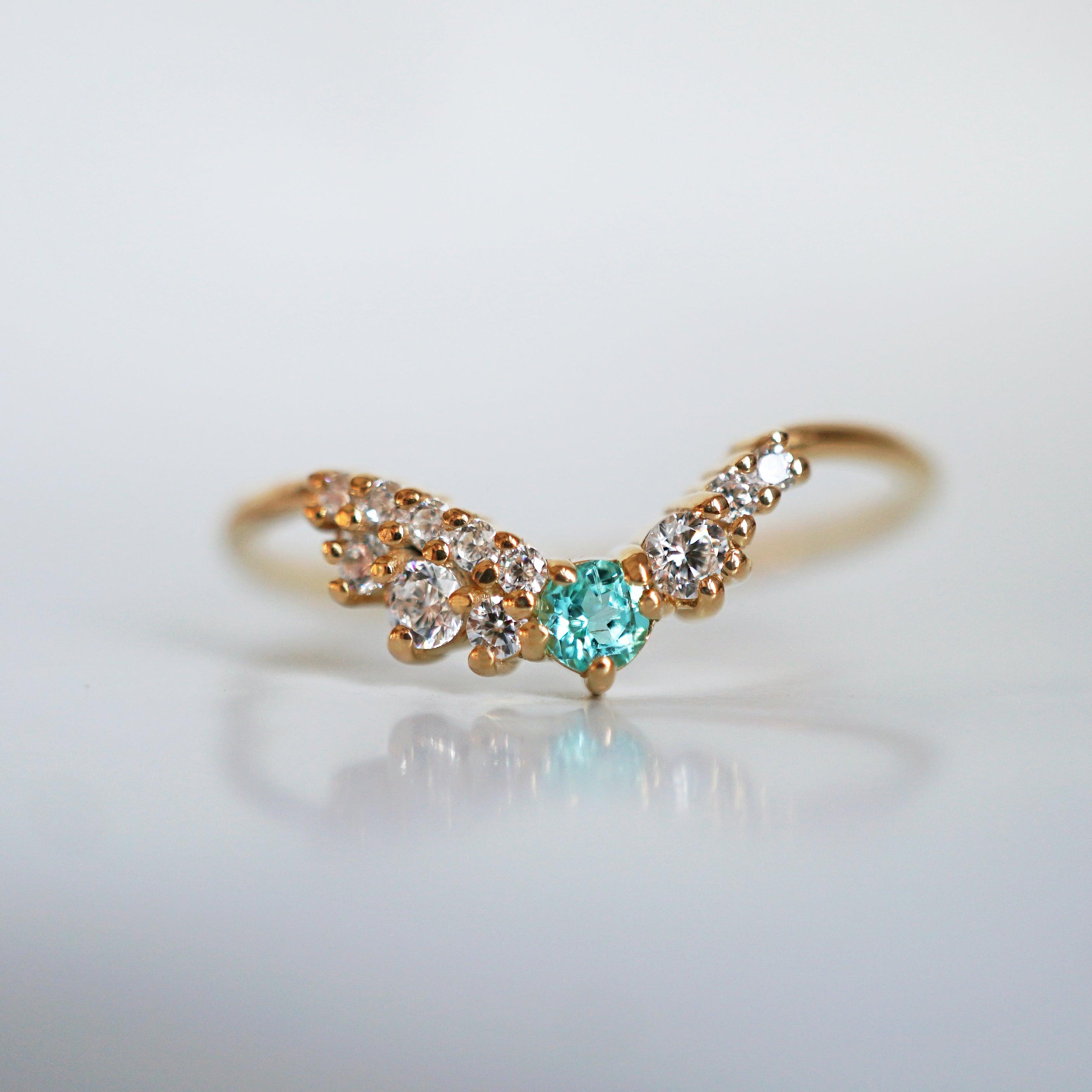 One Of A Kind: Tourmaline Paraiba Oyster Ring