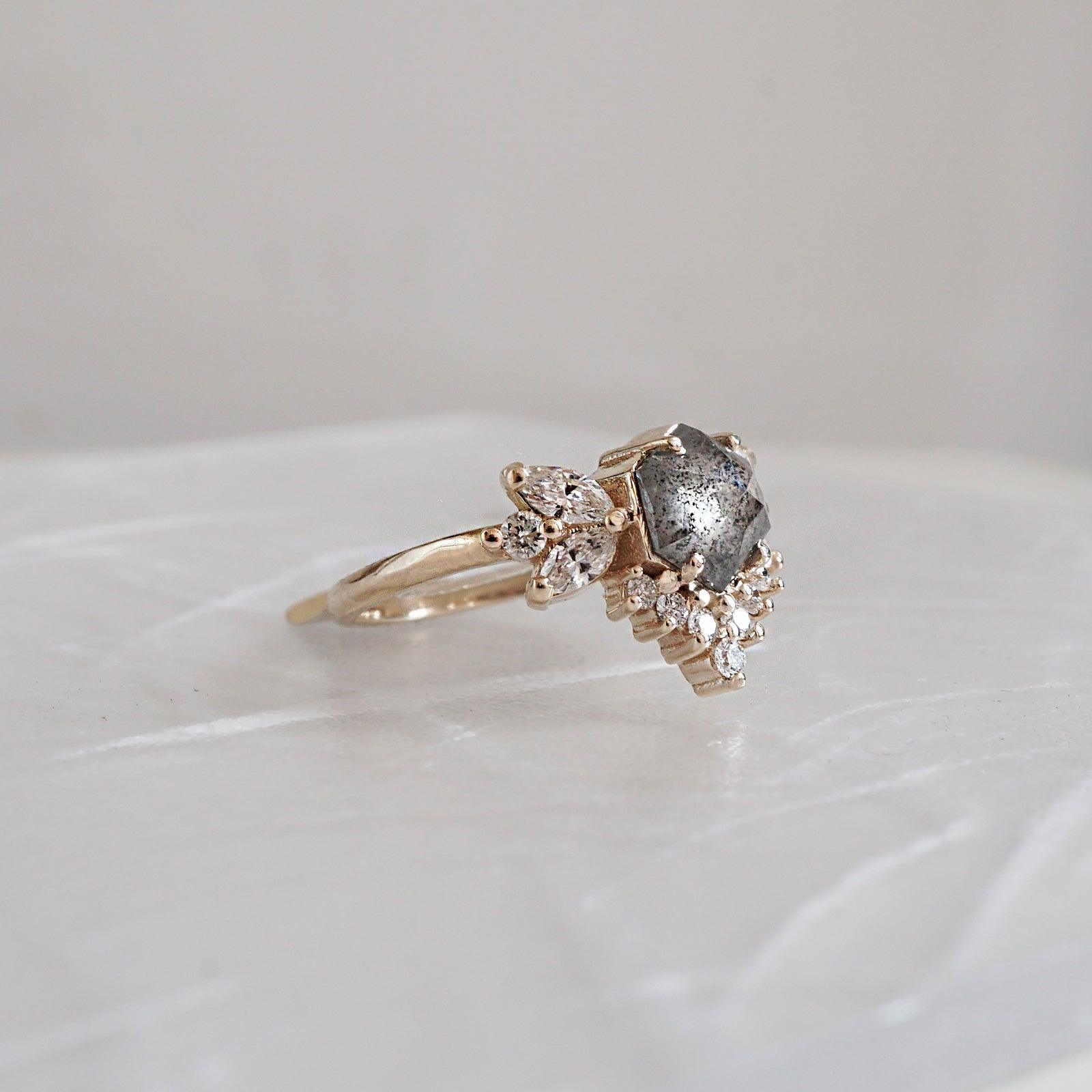 Limited Edition: Salt and Pepper Butterfly Diamond Ring | Tippy Taste ...