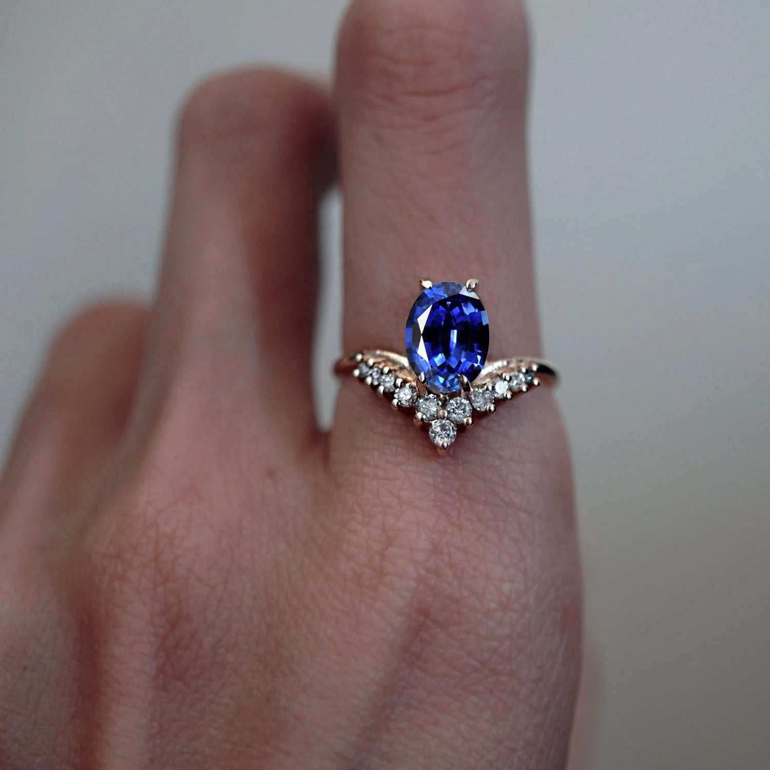 All A Dream Ceylon Blue Sapphire Diamond Ring