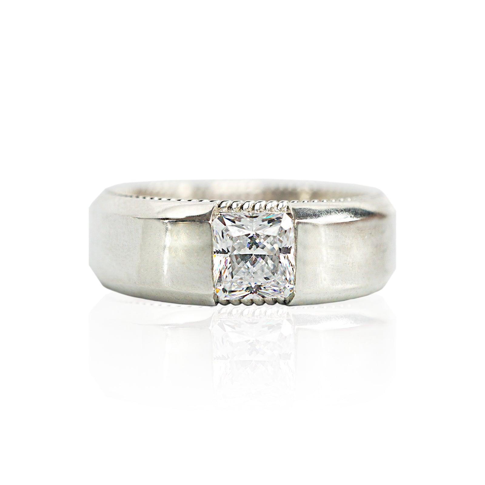 One Of A Kind: Diamond Bevel Ring, 0.99ct