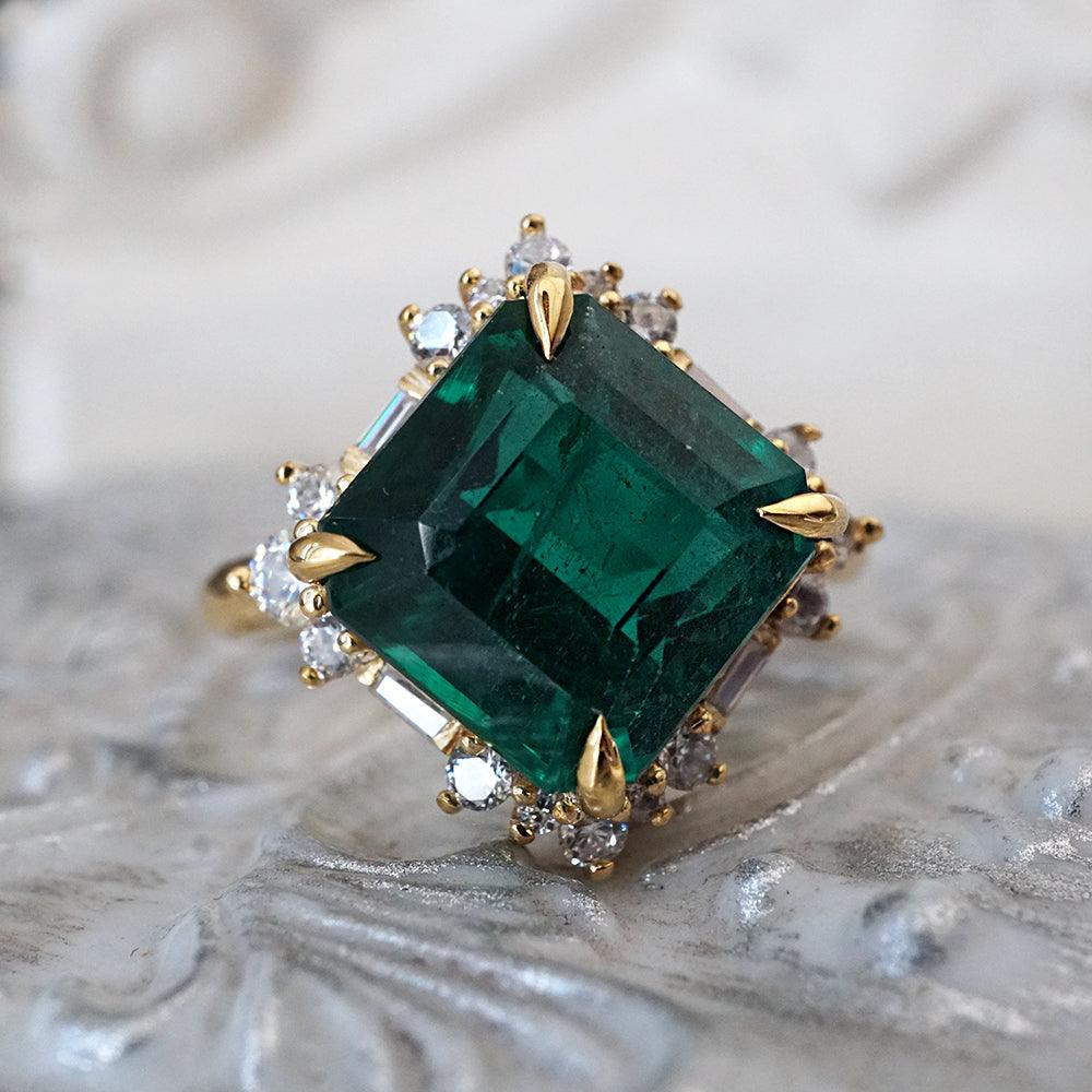 Luxury 18 K White Gold Ring With Natural Emerald Gemstone Earrings Diamonds  For Women Perfect For Weddings And Engagements Fine Jewelry Gold 230701  From Shen012001, $17.4 | DHgate.Com