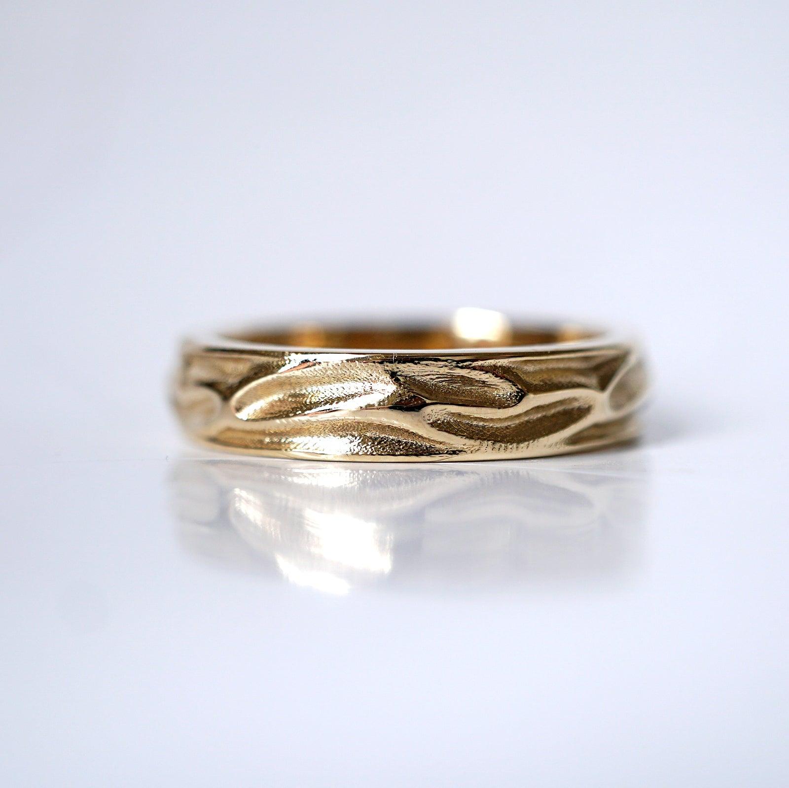 Liquid Ring in Sterling Silver and 14K Gold, 5mm