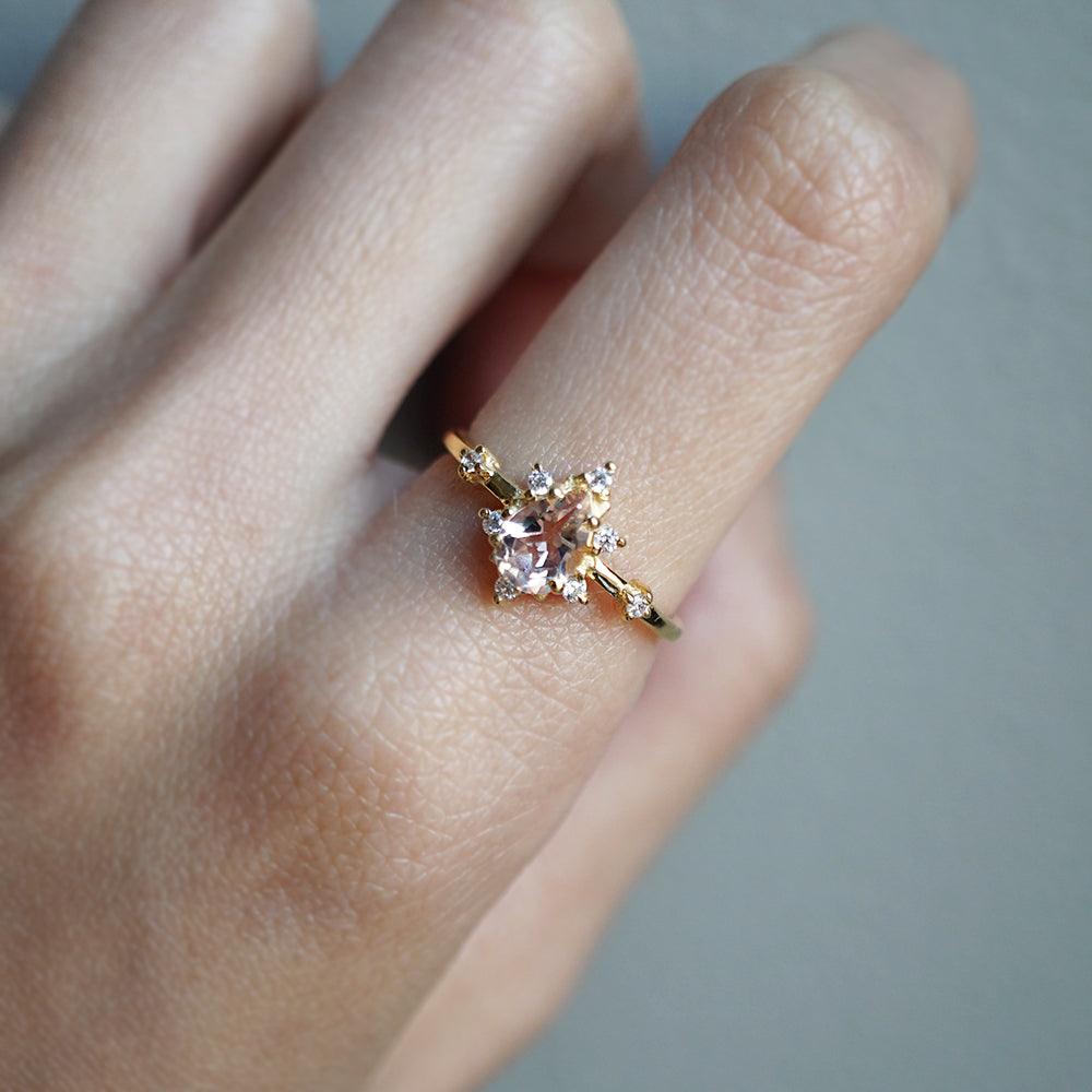 Morganite Crush Ring