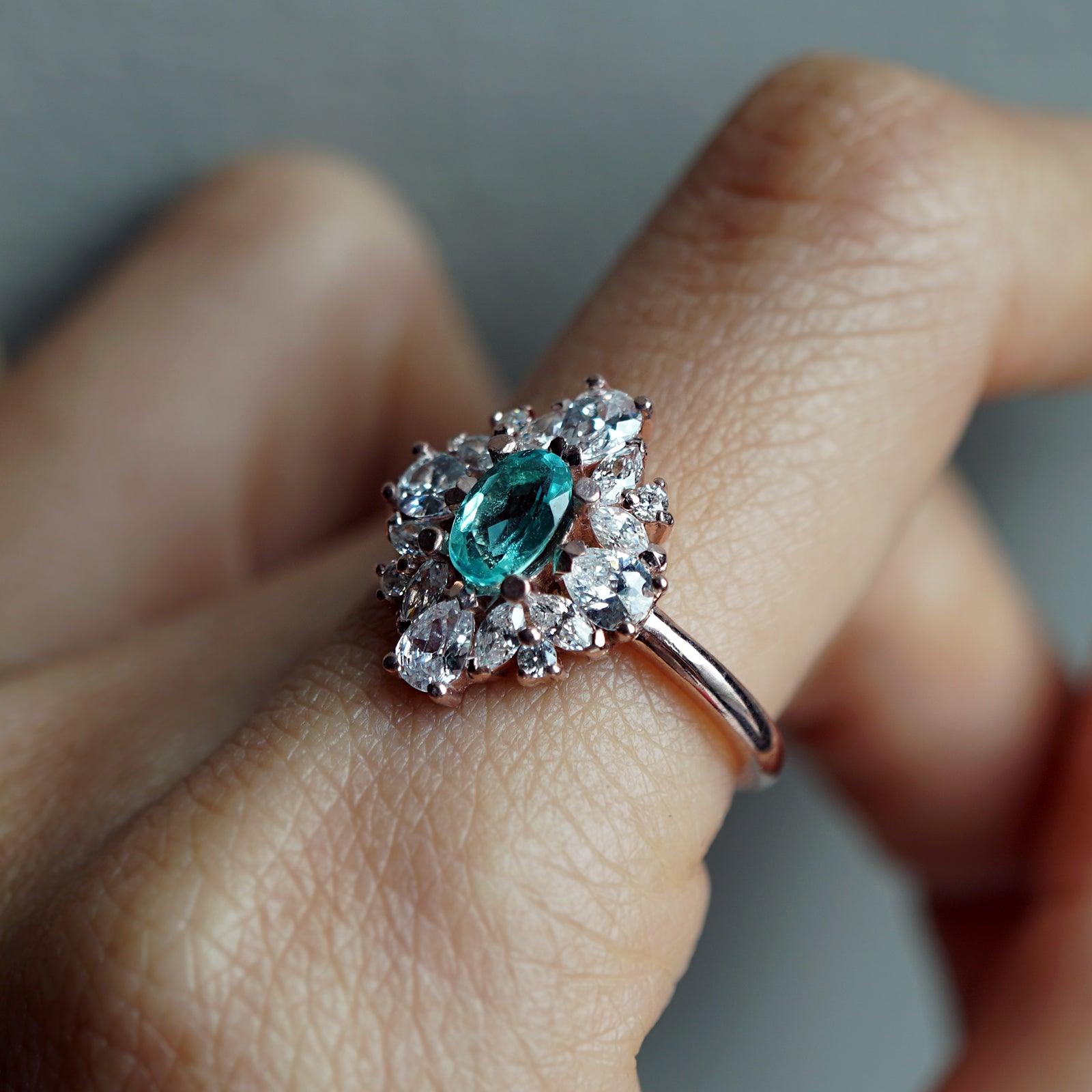 One Of A Kind: Duchess Paraiba Tourmaline Diamond Ring