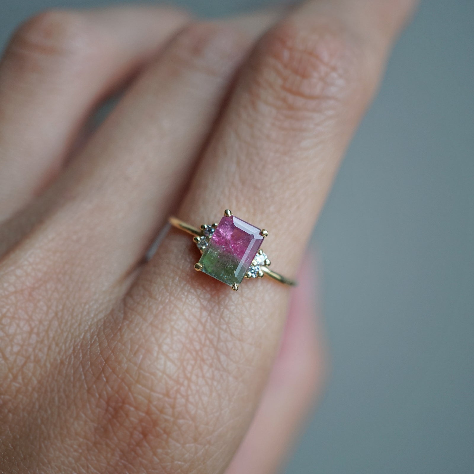 One-Of-A-Kind: Fauna Watermelon Tourmaline Diamond Ring