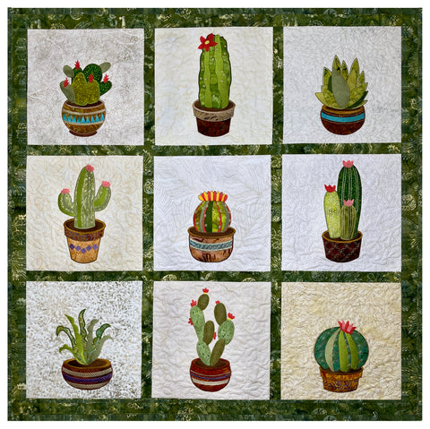 Prickly Blooms Wall Hanging