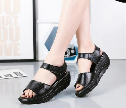 Women's Orthopedic Platform Sandals -Rocker Bottom Shoe - Shoussy