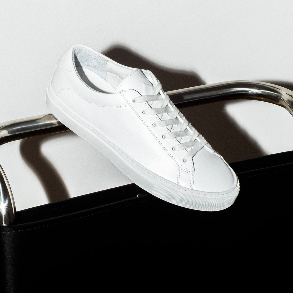 Capri Triple White | Low Top White Leather Sneaker | KOIO