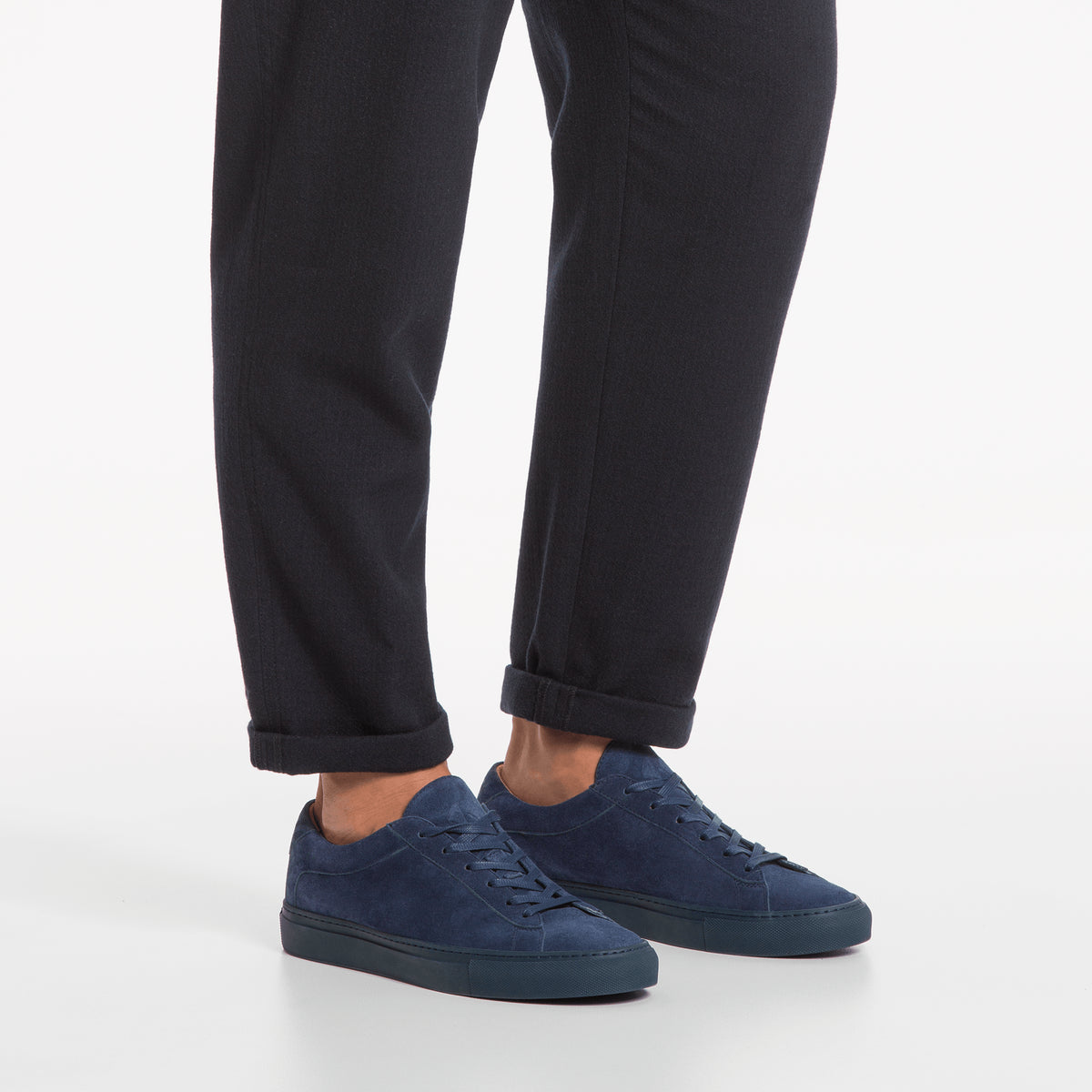 mens blue suede sneakers