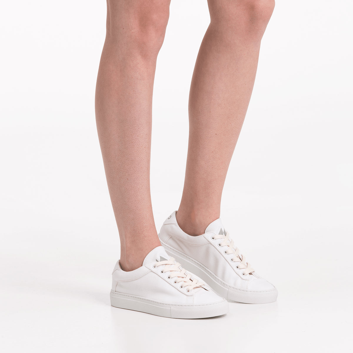 Women's Low Top Canvas Sneaker in White 