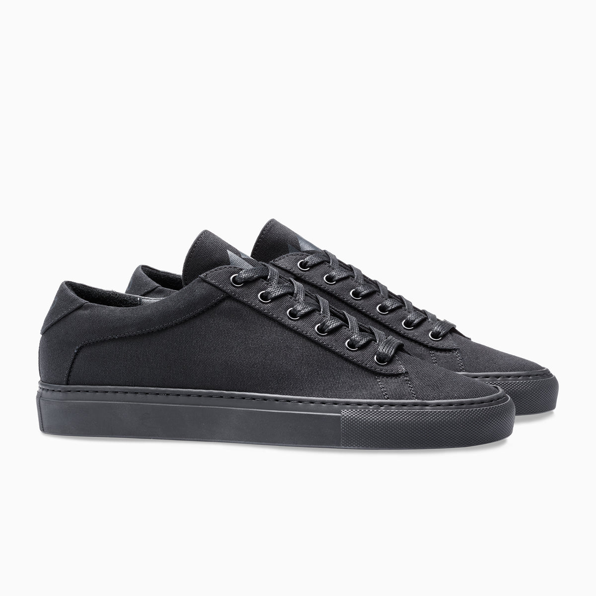 full black canvas shoes