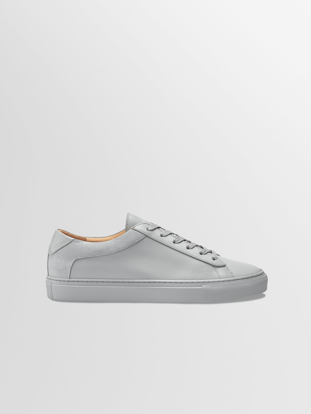 Download Women's Low Top Leather Sneaker in Grey | Capri Perla | KOIO