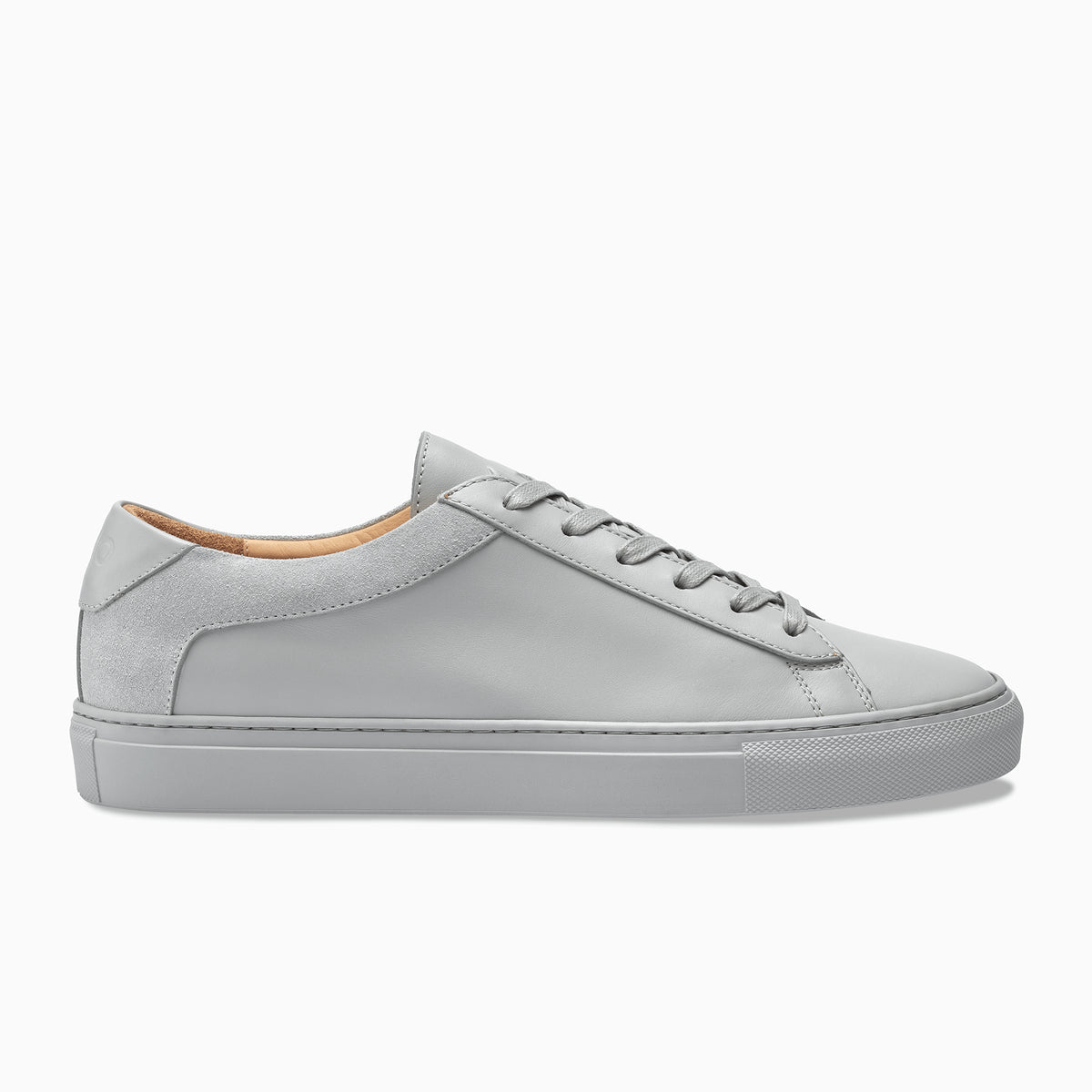 grey leather casual shoes