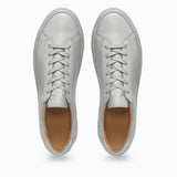 Men's Low Top Leather Sneaker in Grey 