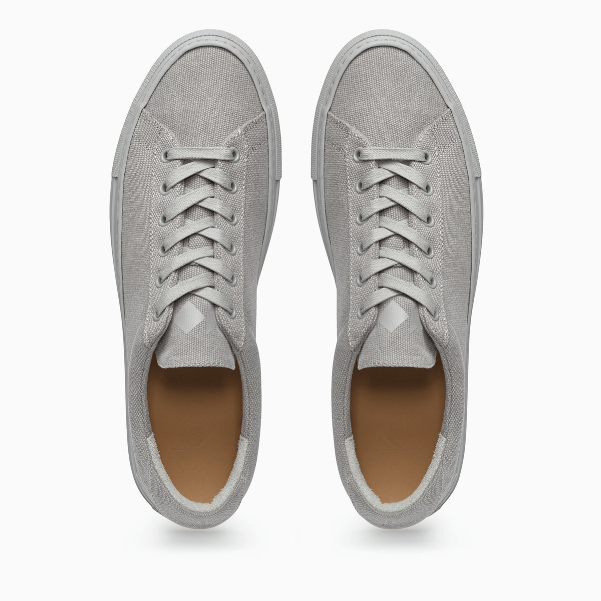 white sneakers with grey sole