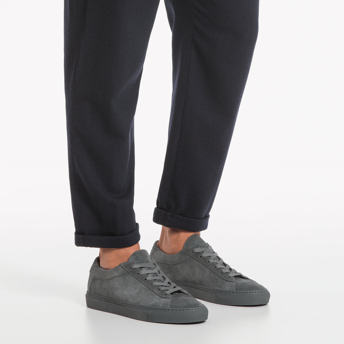 dark grey suede shoes