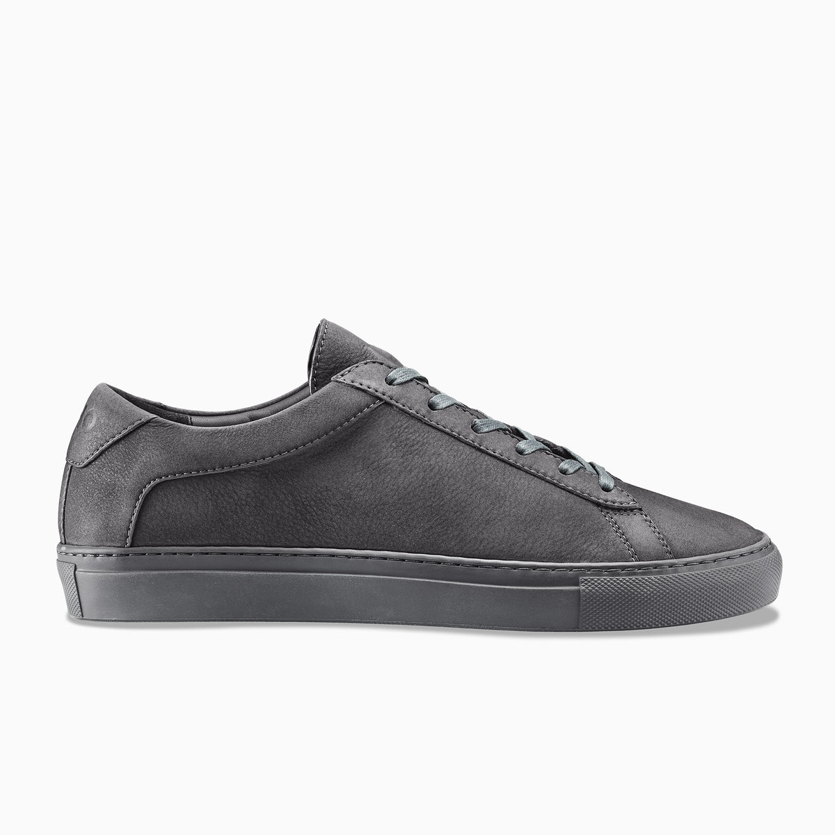 Men's Low Top Nubuck Sneaker in Dark Grey | Capri Charcoal | KOIO