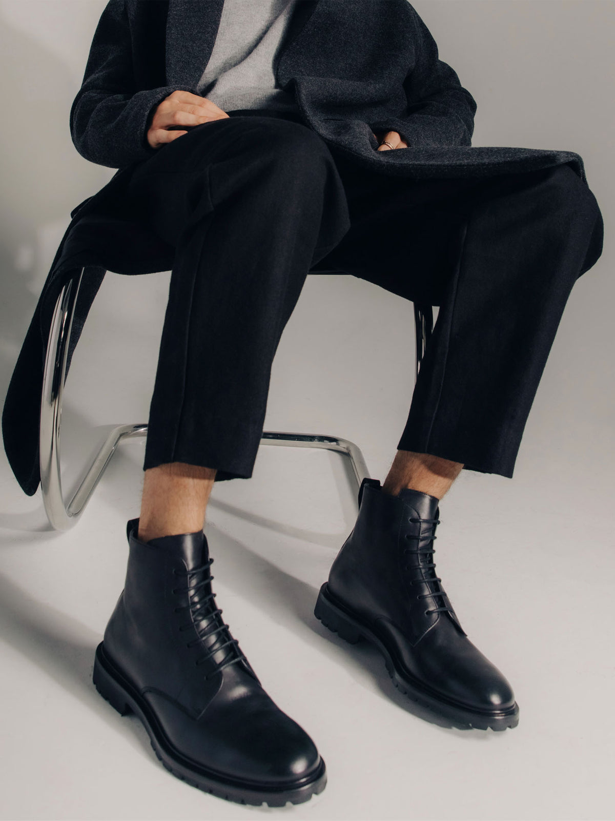 Men's Handcrafted Black Leather Boot | Bergamo Black | Koio – KOIO