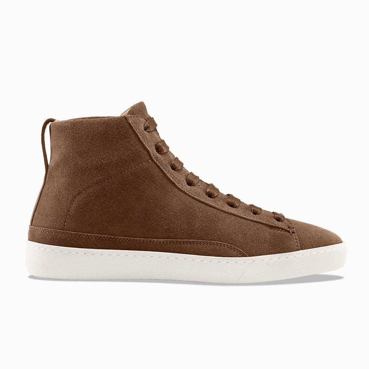 Women's High-Top Suede Sneaker in Brown 