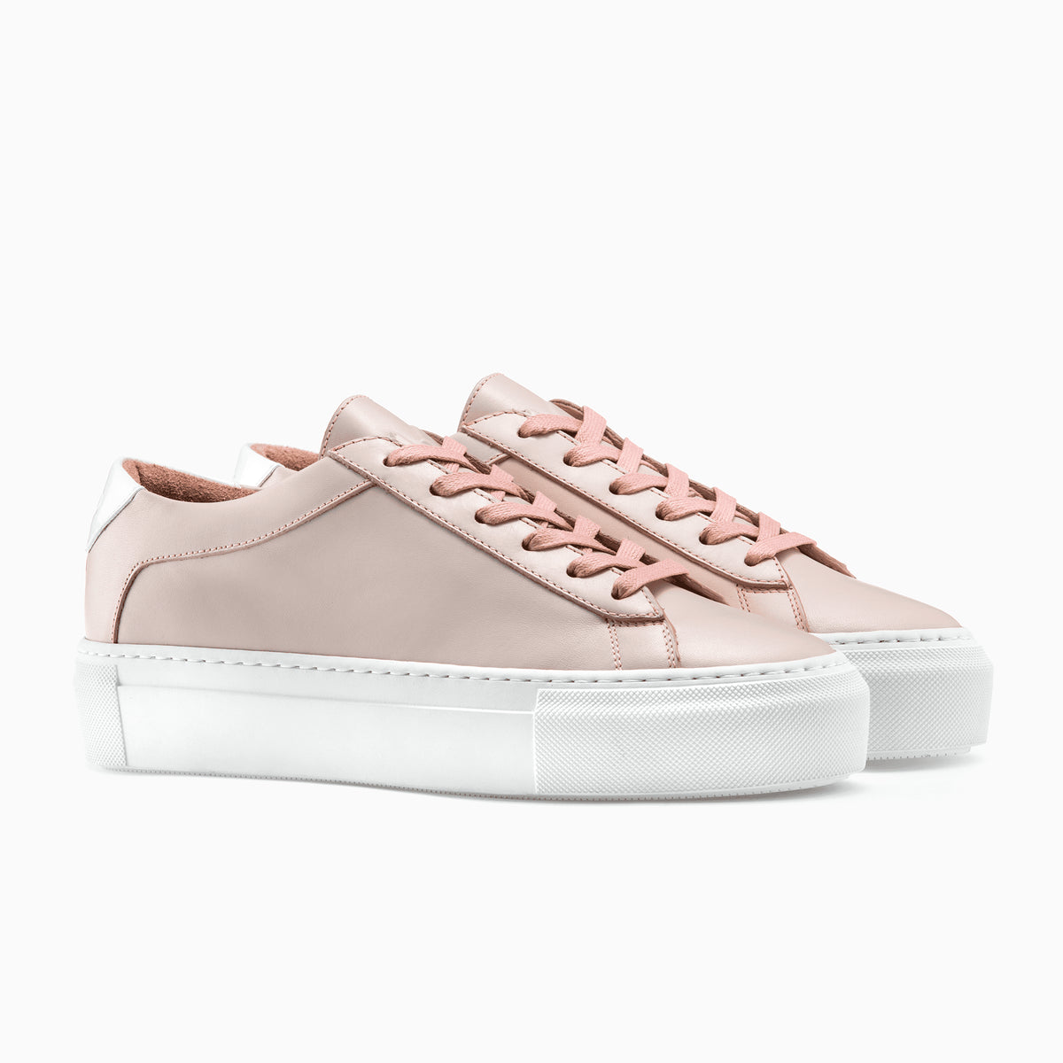 light pink platform sneakers