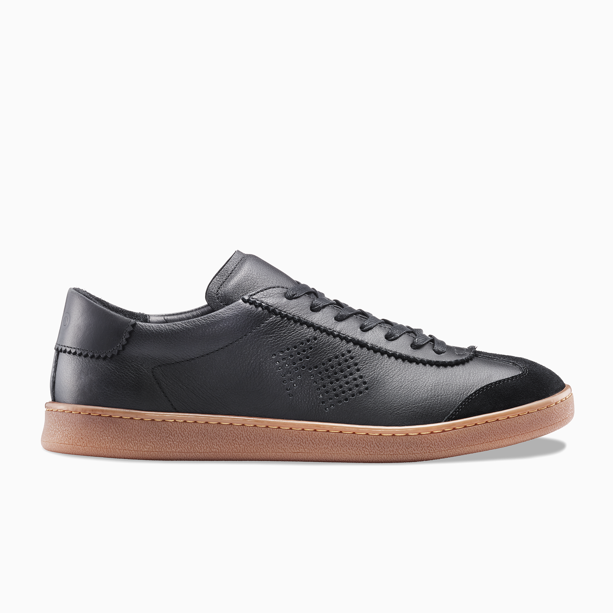 KOIO Men's Low Top Tempo Nero Black Leather Suede Tempo 9 (US) / 42 (EU)