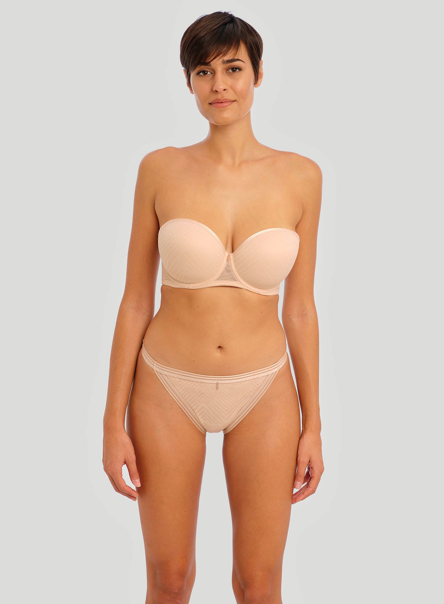 Freya: Tailored Underwired Strapless Moulded Bra Natural Beige