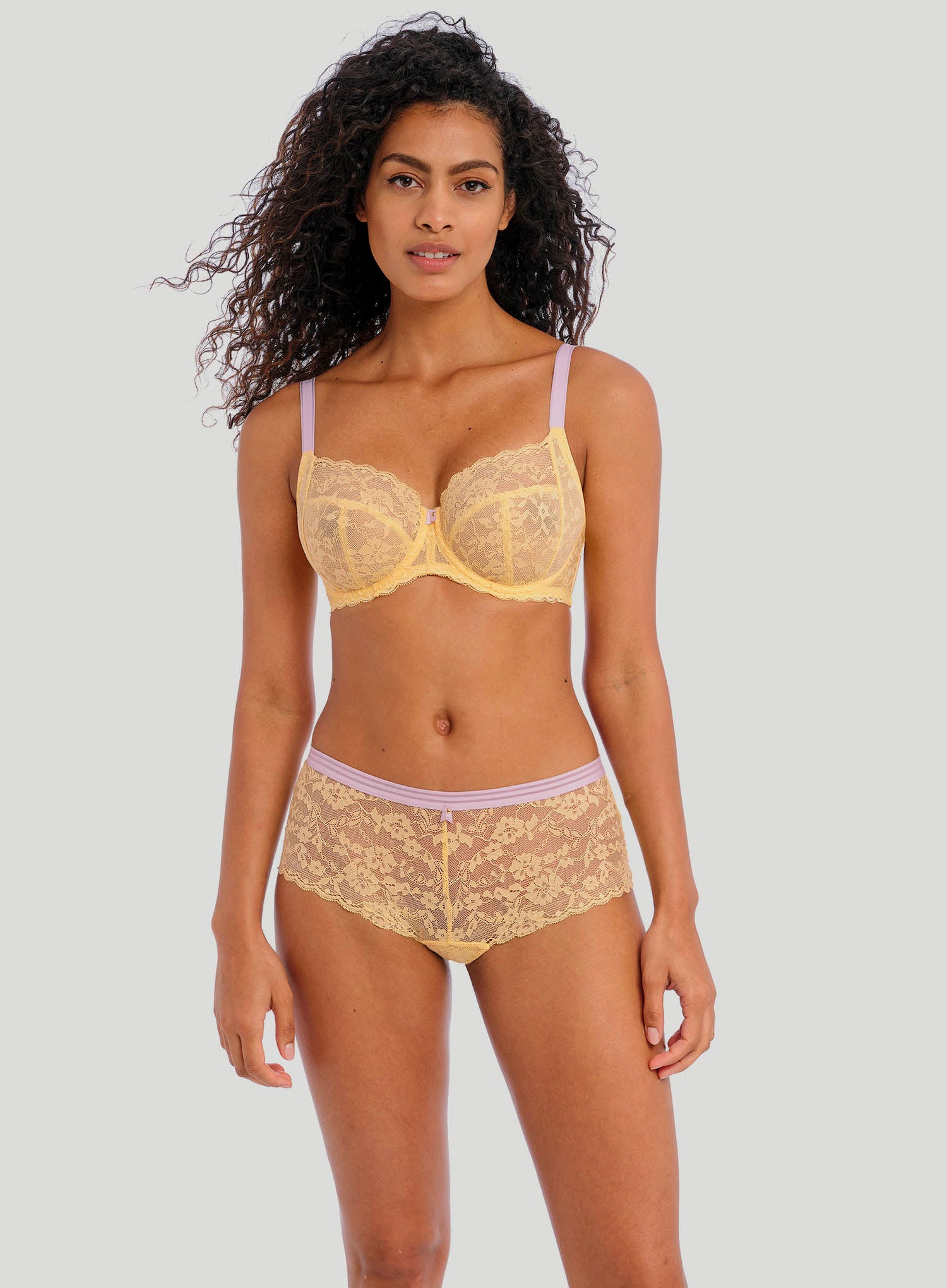 Freya: Offbeat Underwired Side Support Bra Lemon Fizz