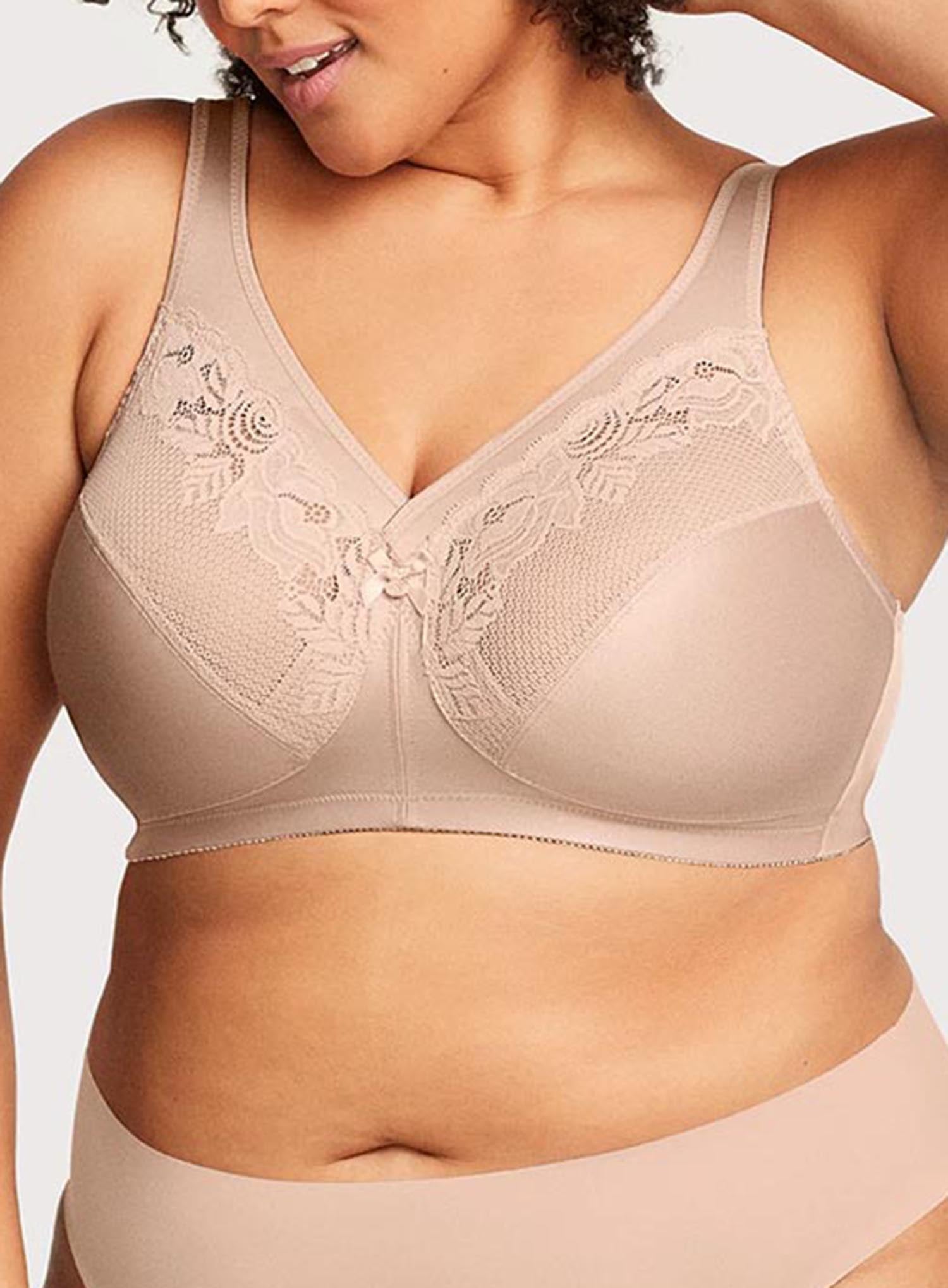 Glamorise: Magic Lift Cotton Full Figure Support Bra Cafe – DeBra's