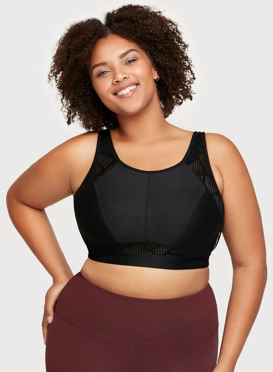 Glamorise: No Limits High Support Underwire Sports Bra Gray – DeBra's