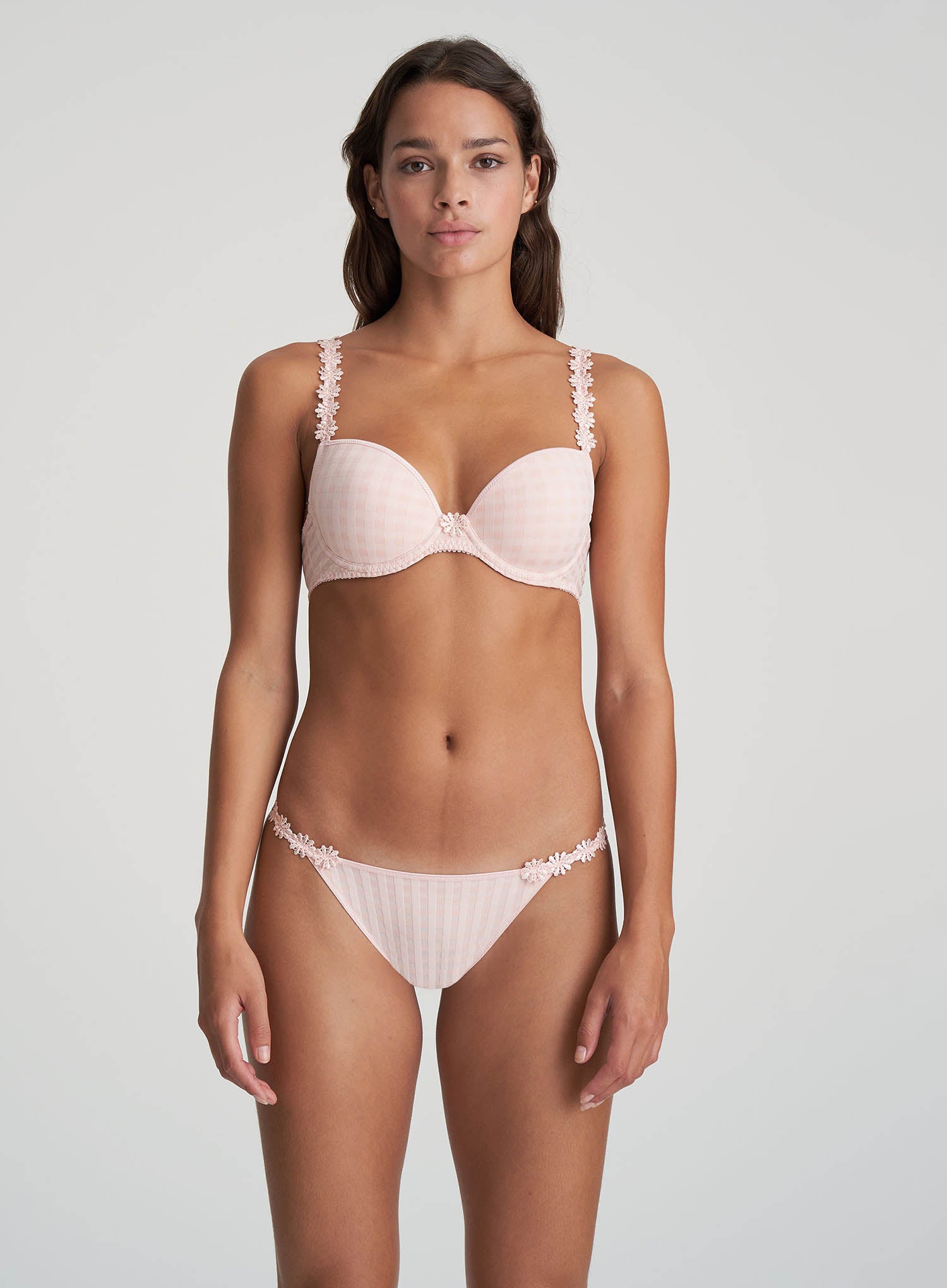 Marie Jo: Avero Padded Plunge Bra Pearl Pink