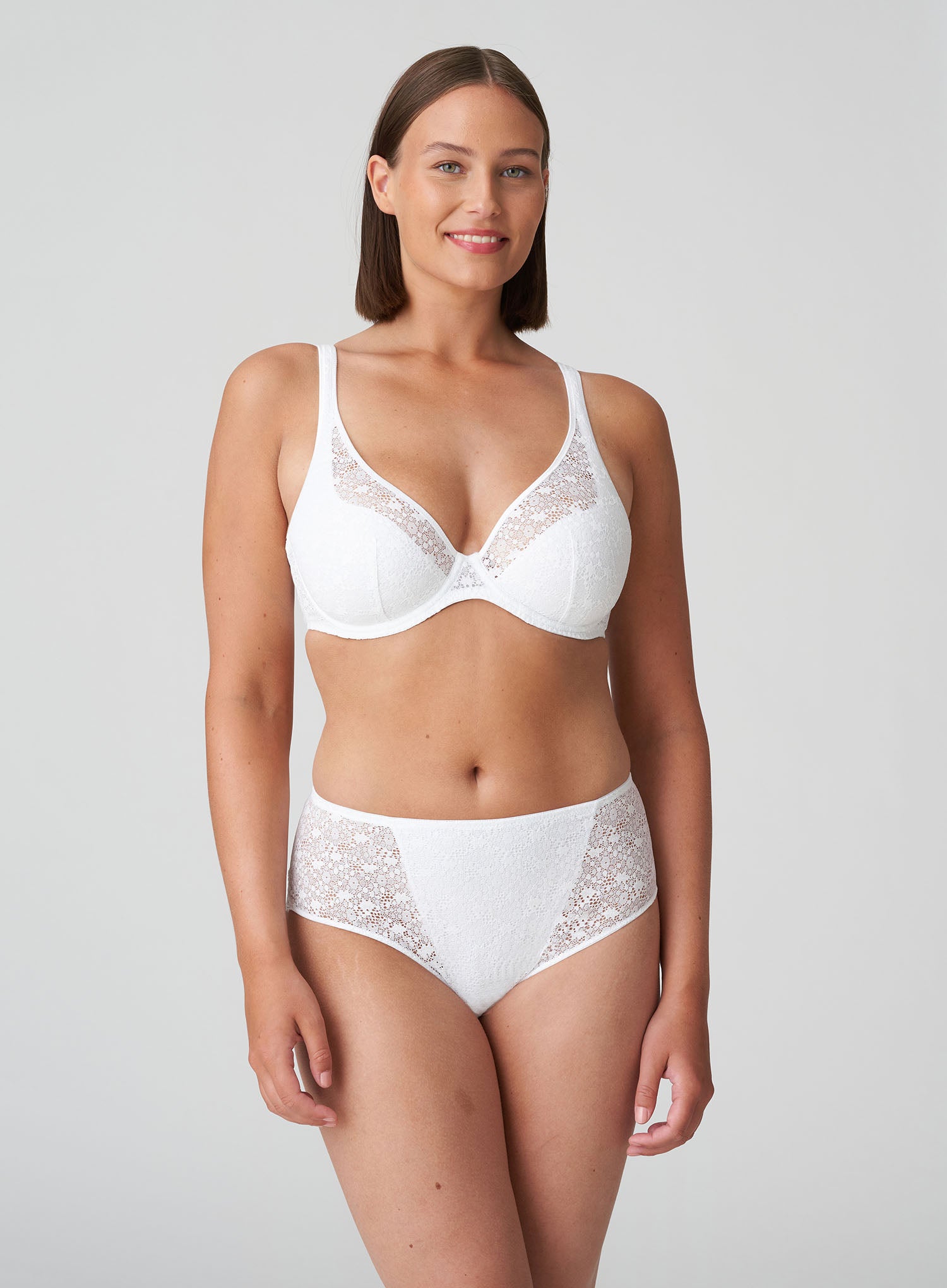 PrimaDonna Twist: Epirus Half Padded Plunge Underwired Bra White