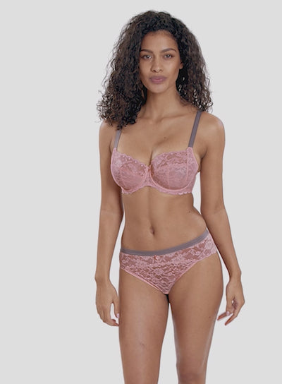 Freya Off Beat Underwired Side Support Bra - Pink