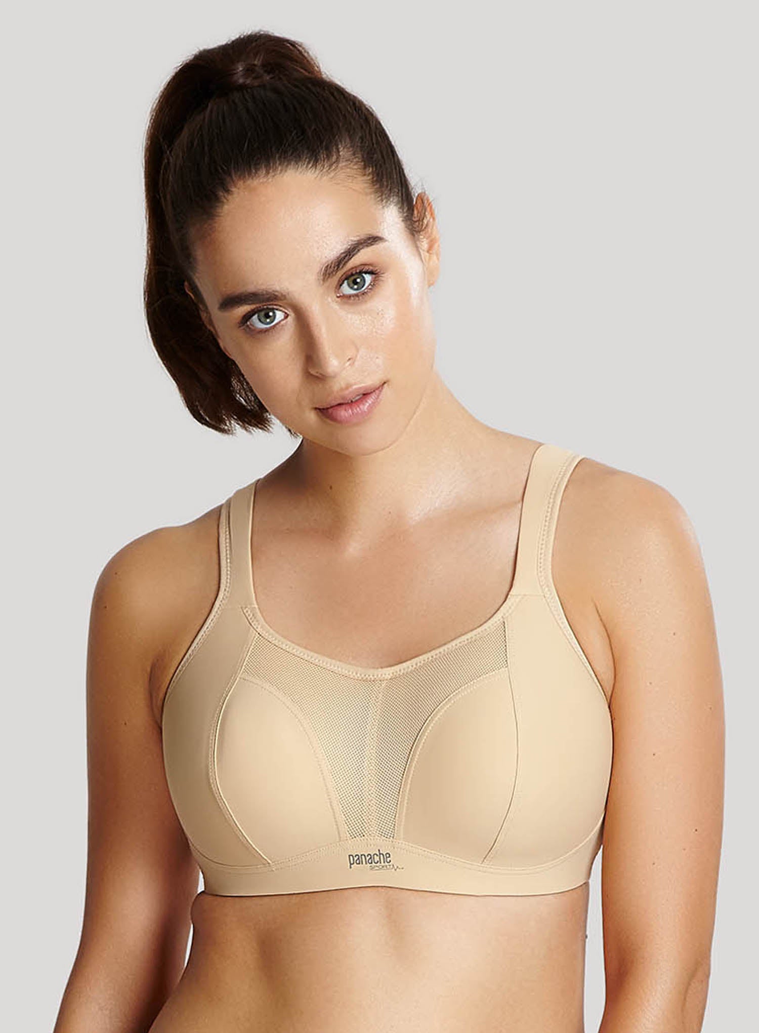 Panache Sport: Moulded Non Wired Sports Bra Latte