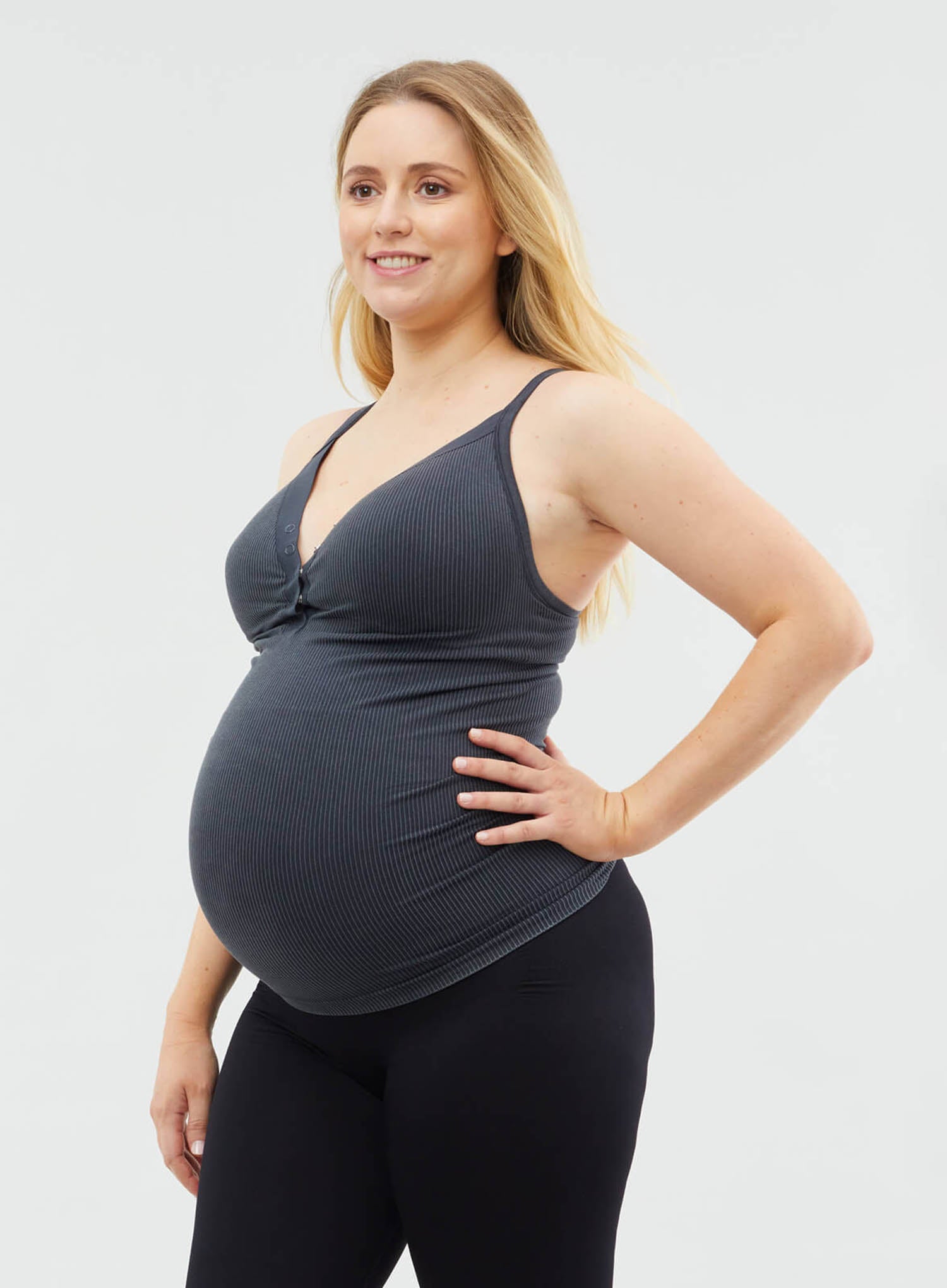 Cake Maternity: Marshmallow Nursing Tank Black