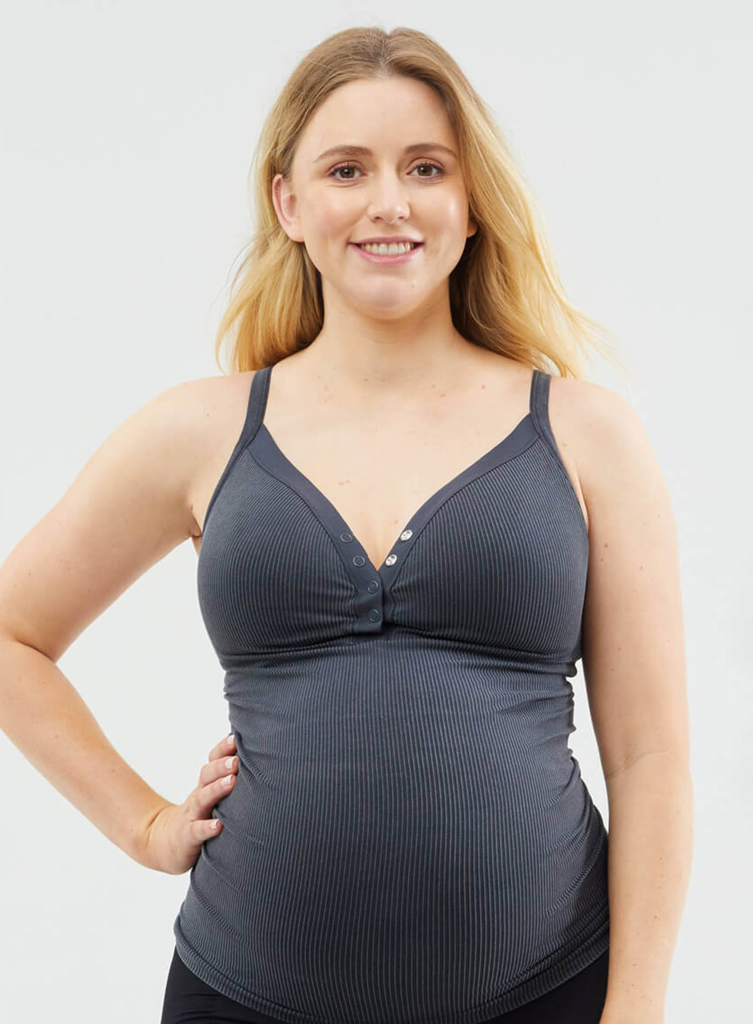 Cake Maternity: Marshmallow Nursing Tank Black