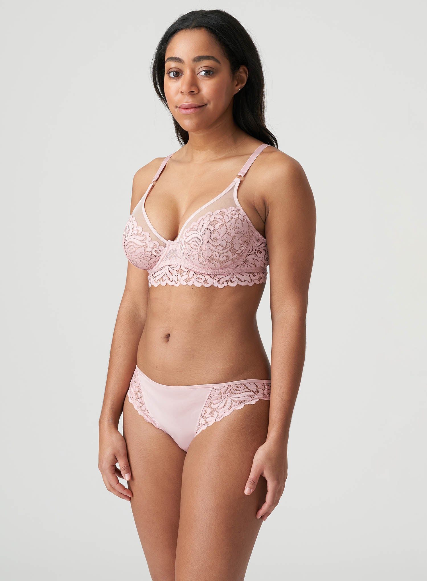 Marie Jo: Elis Plunge Longline Bra Vintage Pink