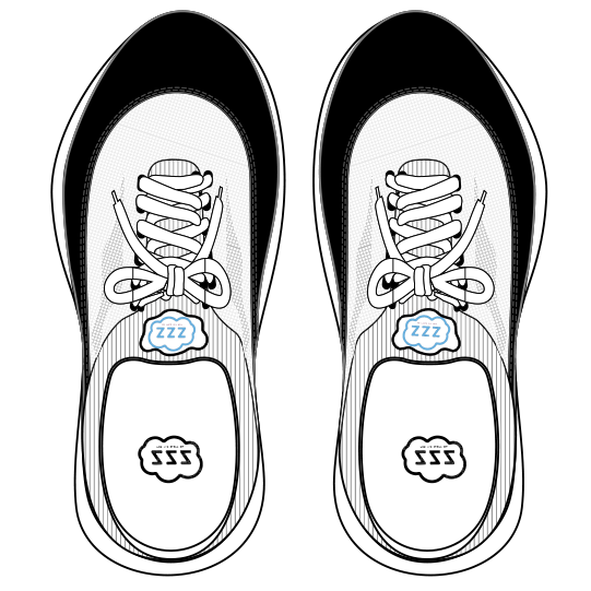 Top view rendering of the Suzzzy Shoes