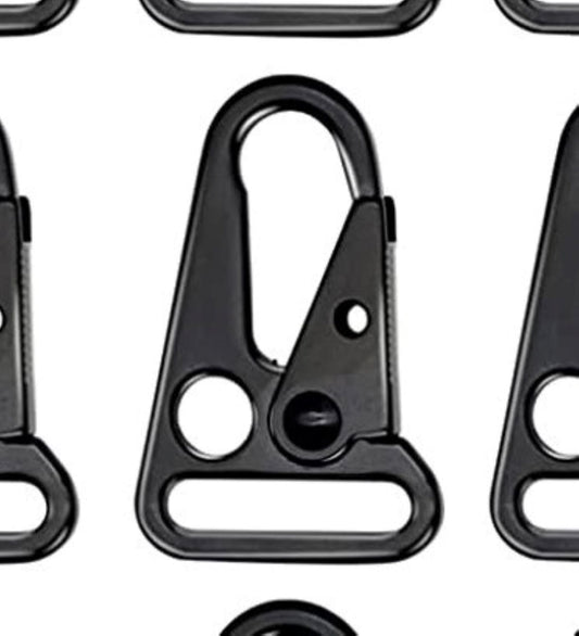 1.5in Heavy Duty HK Snap Hooks Black Metal Attach Webbing Belt Clips C –  Southern Textiles