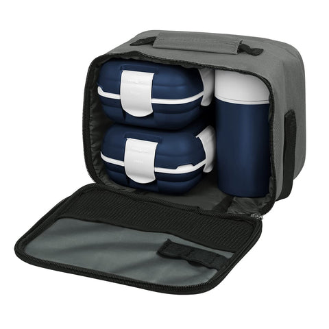 Pinnacle Insulated Lunch Box with Bag Bottle