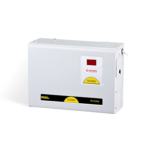 Candes Crystal 5KVA for 2 Ton/2.2 Ton AC (130to 280V) Voltage Stabilizer Best for Inverter AC, Split AC or Windows AC up to 2.5 Ton (Including 1.8 Ton, 2 Ton, 2.2 Ton & 2.5 Ton) Grey, 3 years Warranty