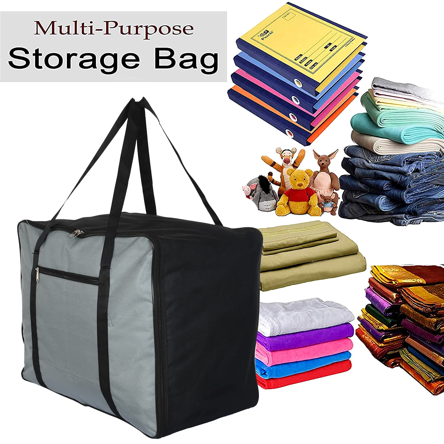 HOMMBAY Storage Organizer Extra Large Clothing Organizer Storage Bags for  Clothes Blanket Comforter with Handles  Zipper Pack of 4 Price in India   Buy HOMMBAY Storage Organizer Extra Large Clothing Organizer