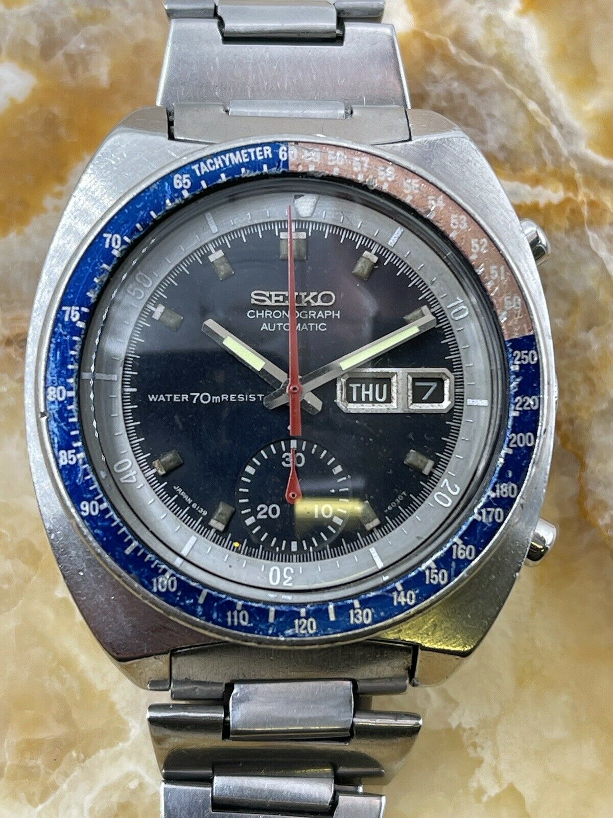 SEIKO Speed-Timer 6139-6002 Automatic Blue 70m RESIST ALL ORIGINAL Vin – TG  COLLECTIBLES