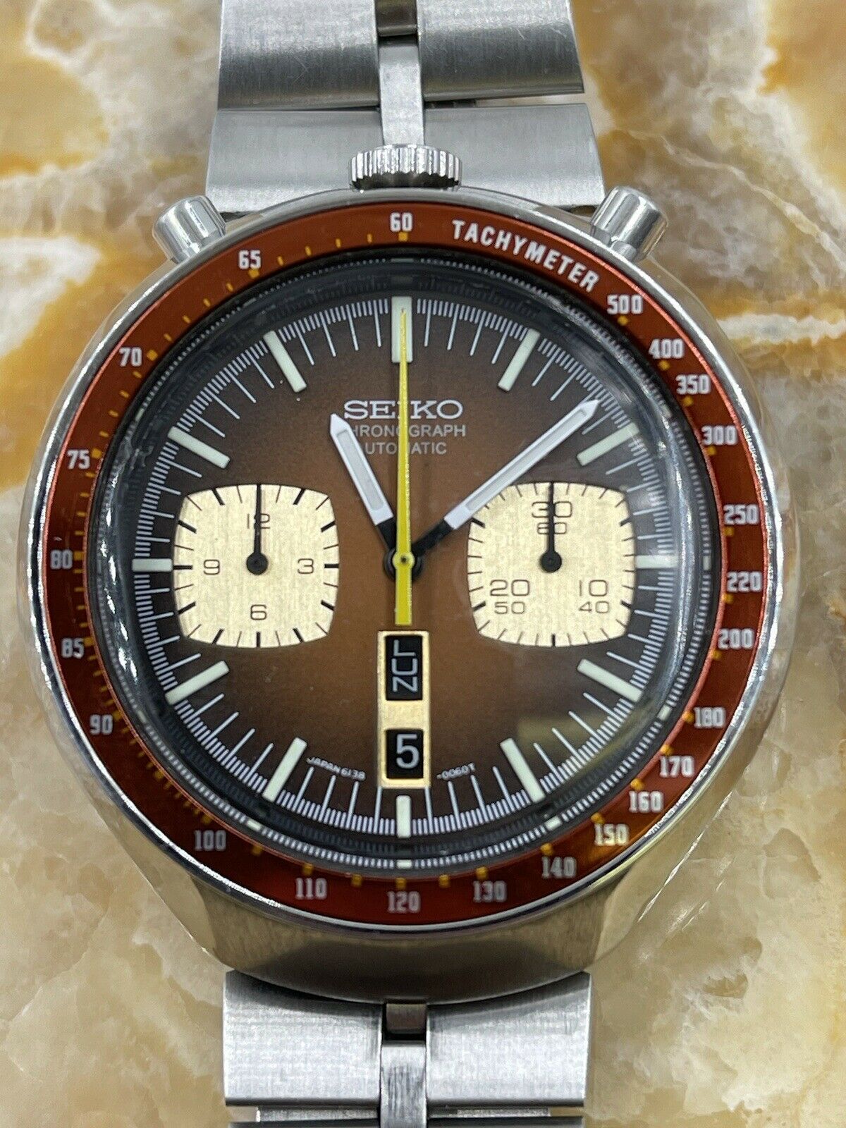 Seiko Bullhead Automatic Chronograph Very Rare 6138-0040 Men's Wrist W – TG  COLLECTIBLES