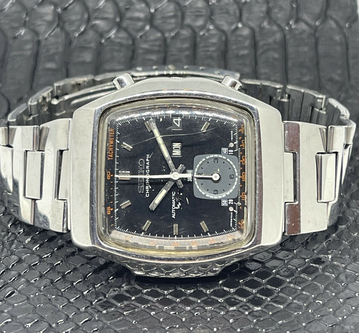 Rare Vintage Seiko 7016-5020 Monaco Day Date Chronograph Automatic  – TG  COLLECTIBLES