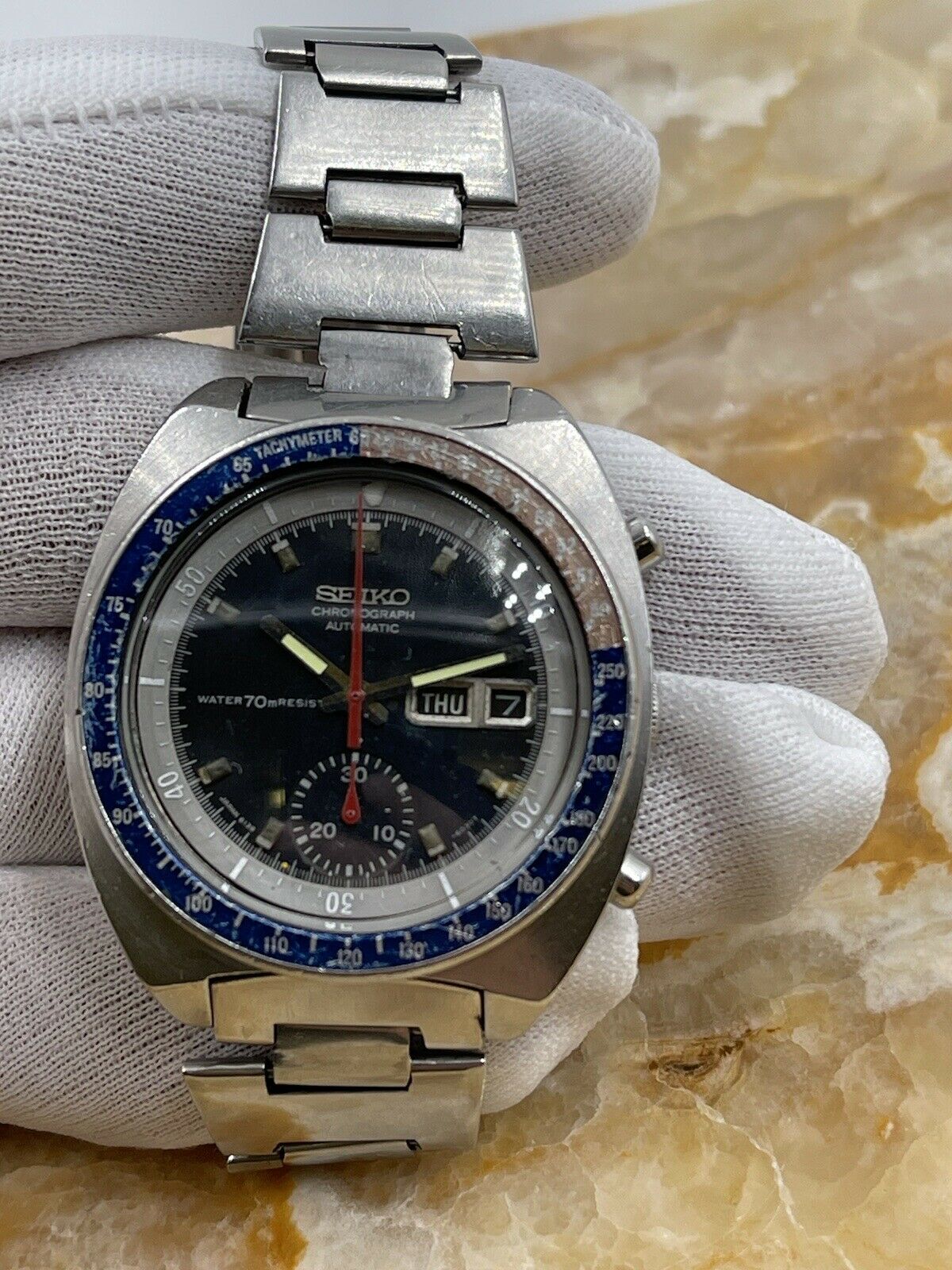 SEIKO Speed-Timer 6139-6002 Automatic Blue 70m RESIST ALL ORIGINAL Vin – TG  COLLECTIBLES