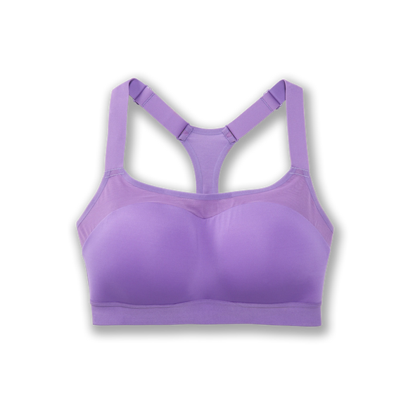 Brooks Women's Purple Fast Forward Razorback Sports Running Bra