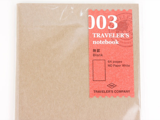 Traveler's Notebook Passport 003 Blank Notebook Refill - Tokyo Pen Shop